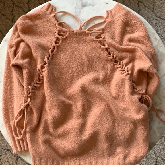 S/M Soft Coral Sweater - Picture 5 of 7